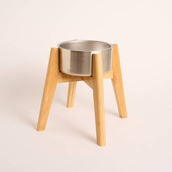 GULA koiran ruokakuppiteline, bambu