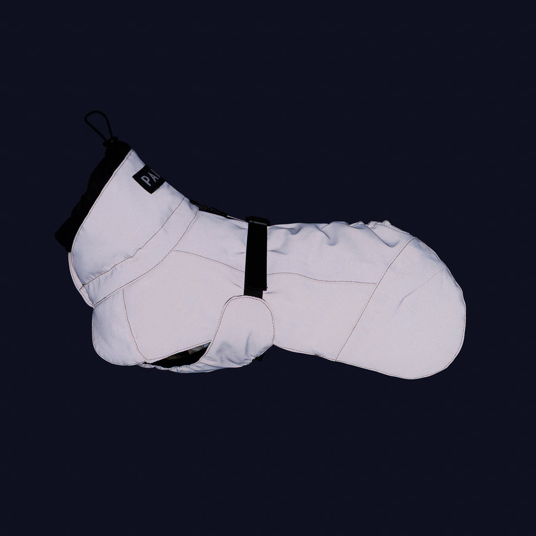 PAIKKA Visibility -heijastava talvitakki koiralle, taupe