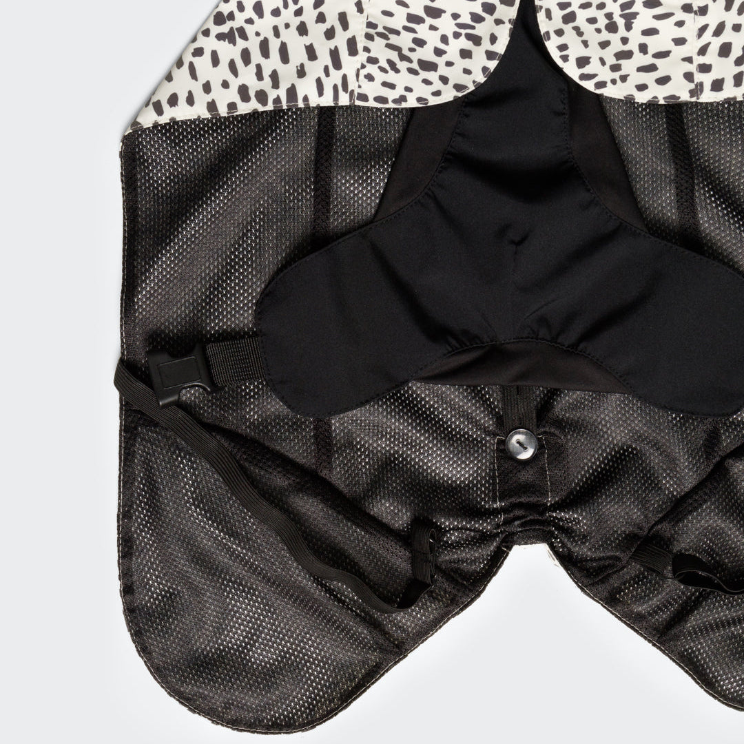 PAIKKA pilkullinen hohtava ja heijastava sadetakki koiralle