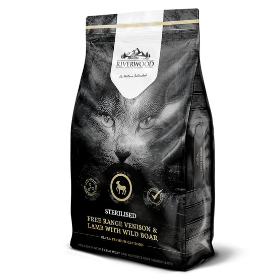 Riverwood viljaton täysravinto steriloidulle kissalle, peura, lammas & villisika