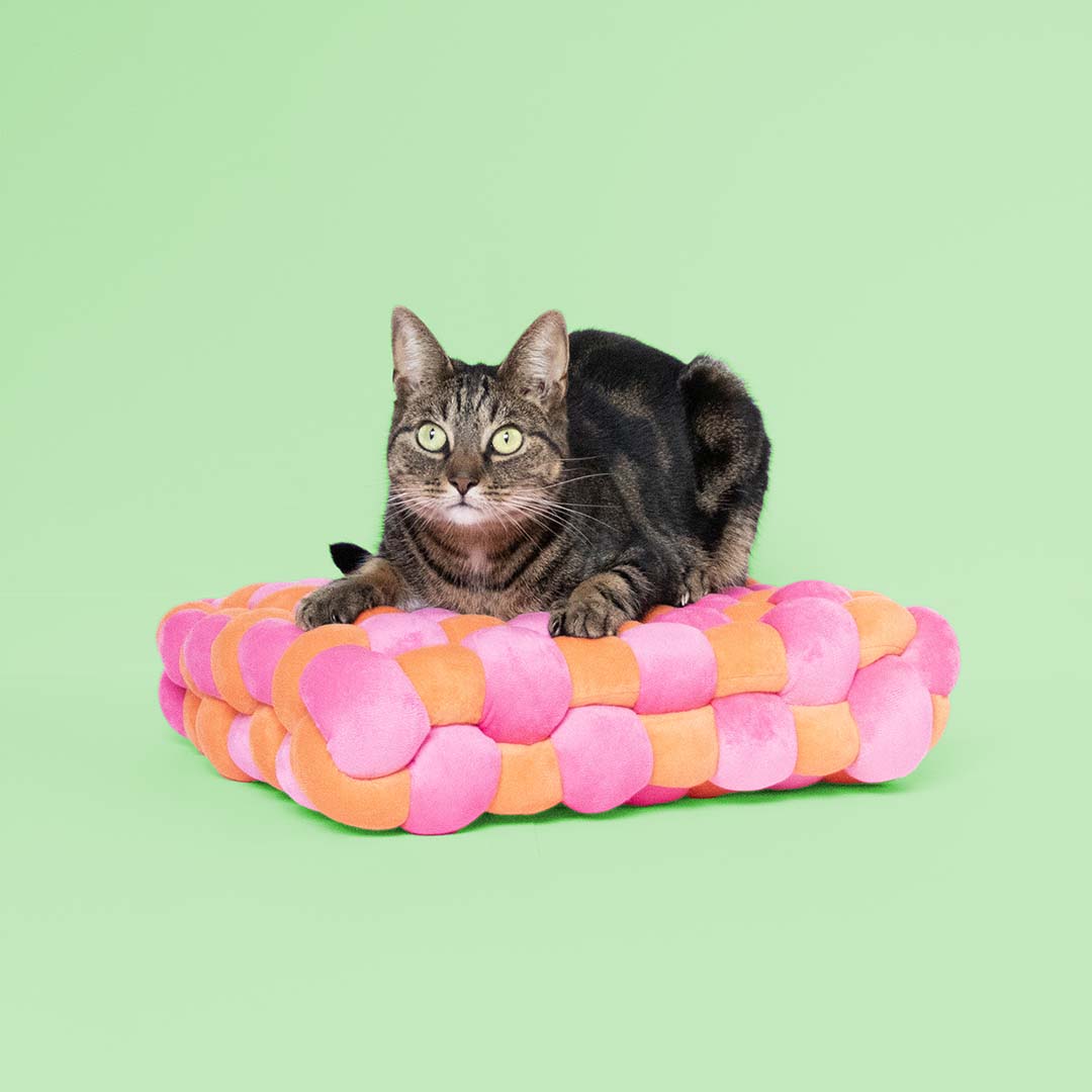 Makoilualusta, oranssi-pinkki