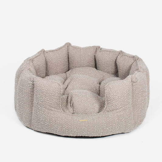High-sided dog bed, grey