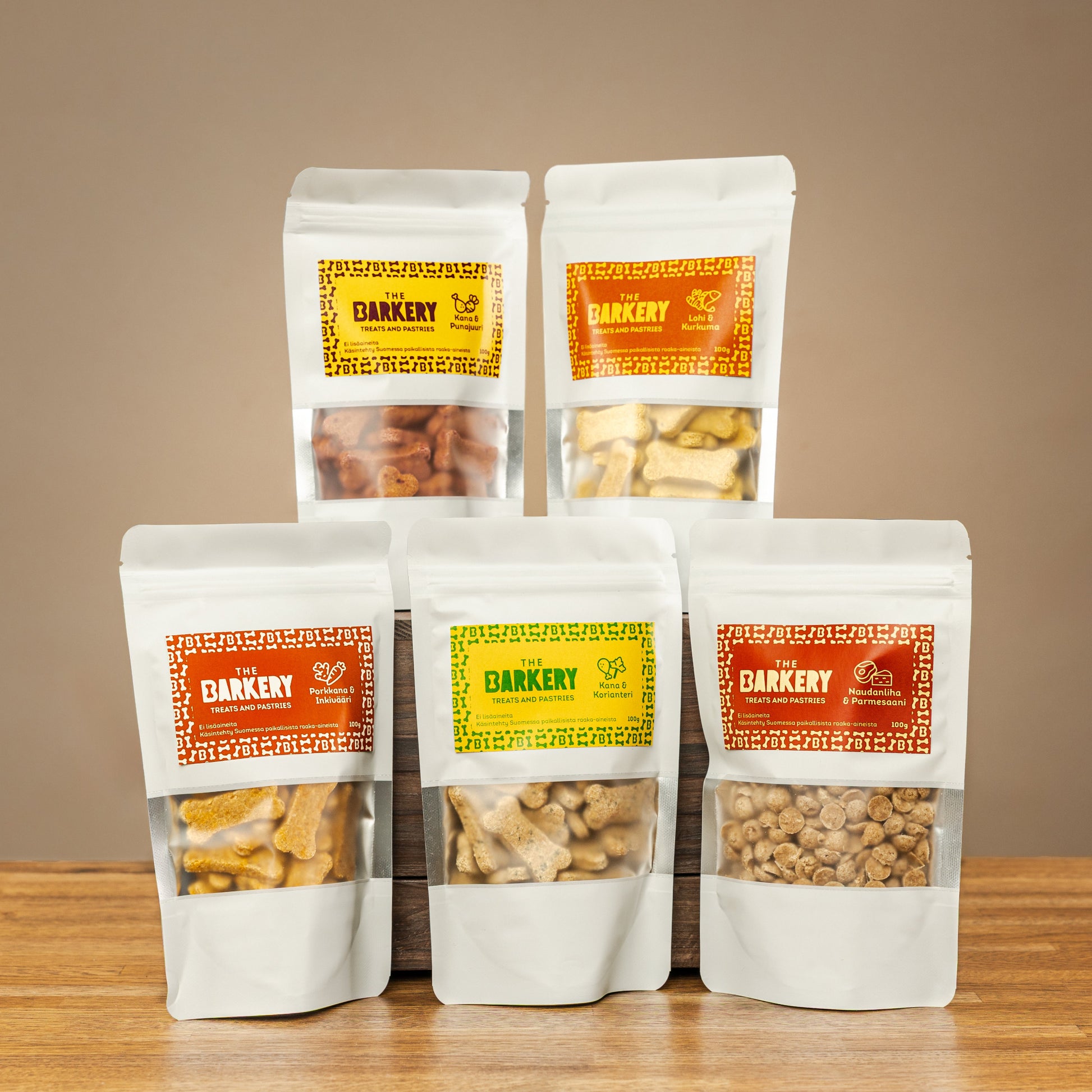 Makupalat koiralle, eri makuja