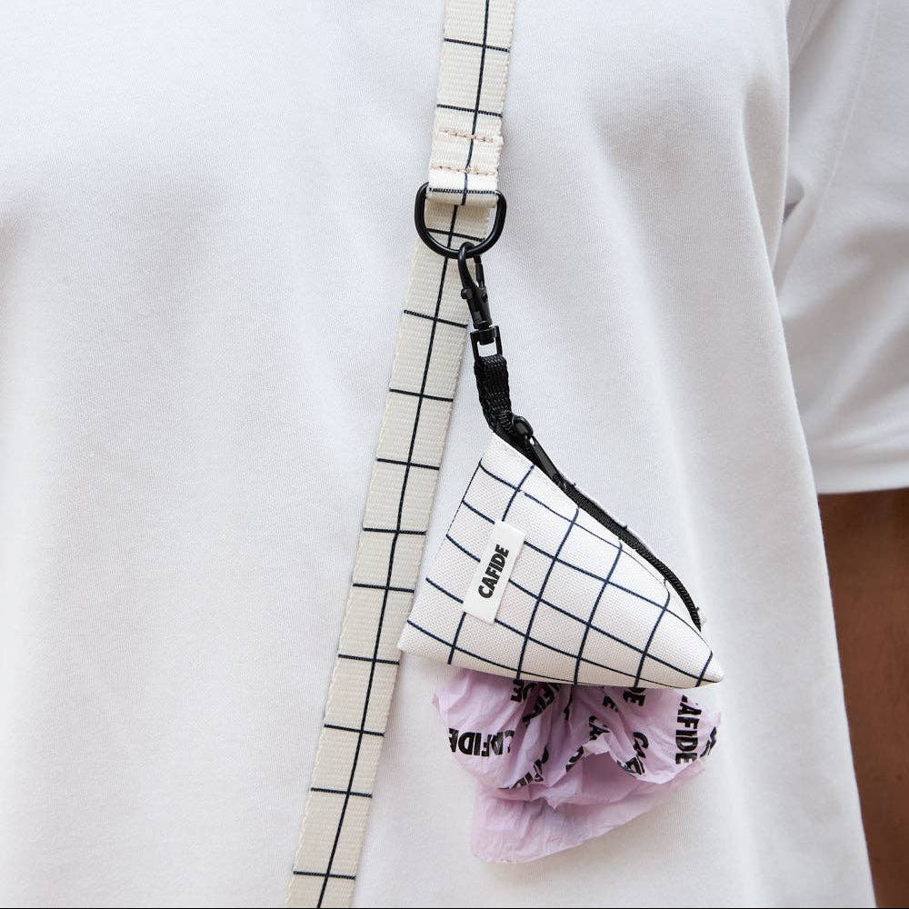 Juno -kierrätetty PET kakkapussikotelo, Beige Line