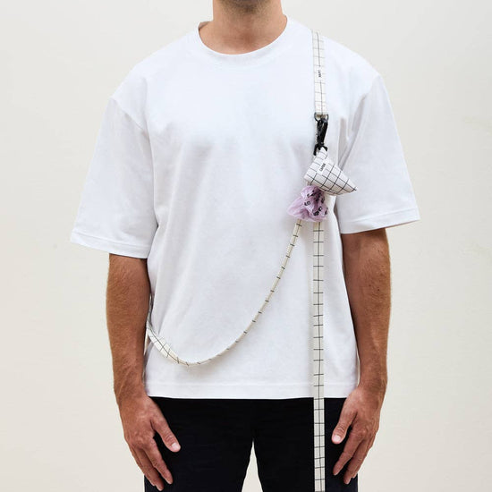 Juno -kierrätetty PET kakkapussikotelo, Beige Line