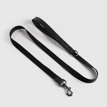 Masimalo koiran nahkainen talutin, musta