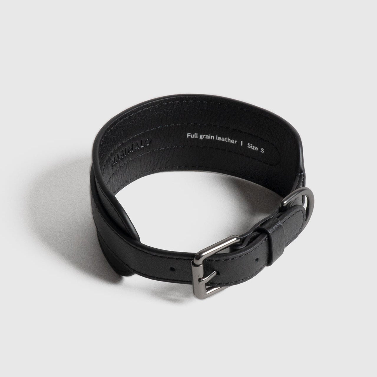 Masimalo koiran leveä nahkapanta, musta