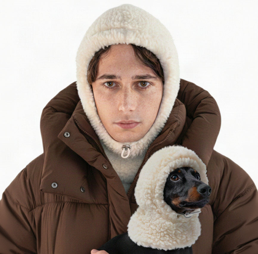 Pimpan Curly wool balaclava koiralle ja ihmiselle
