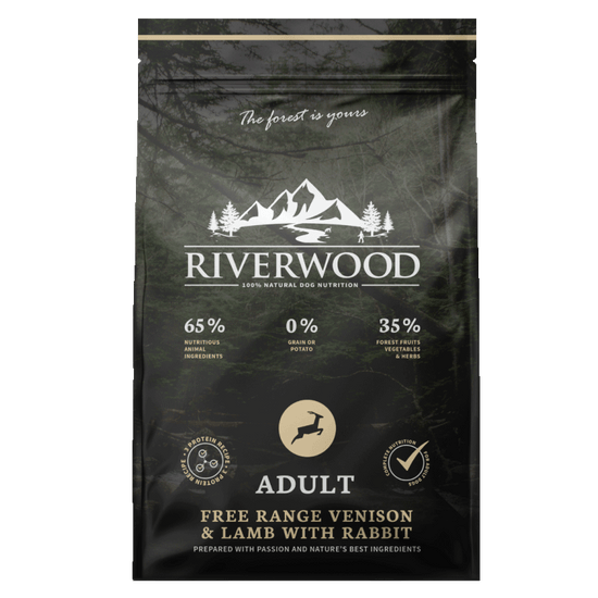 Riverwood viljaton koiranruoka, peura, lammas & kani