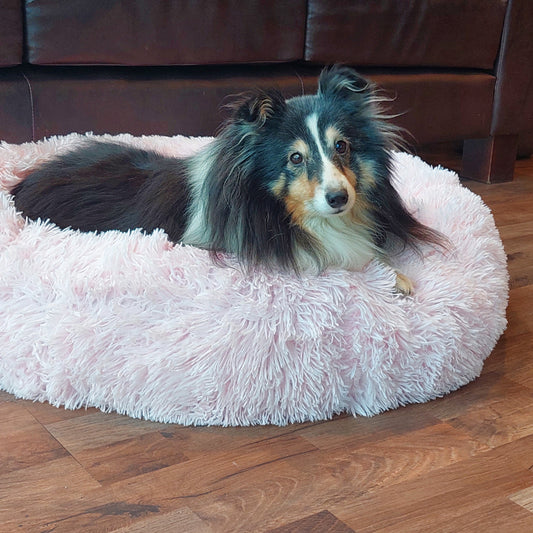 Fluffy calming bed, pink