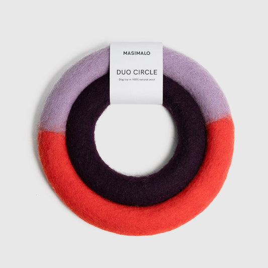 Masimalo Duo Circle - koiran lelu, oranssi - violetti