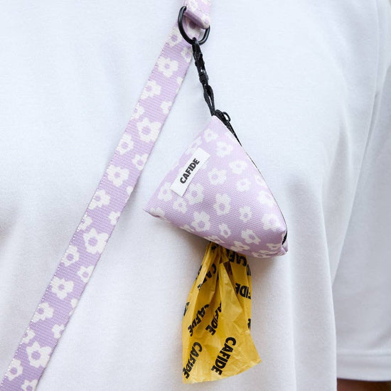 CAFIDE Juno - kierrätetty kakkapussikotelo, violetti kukka