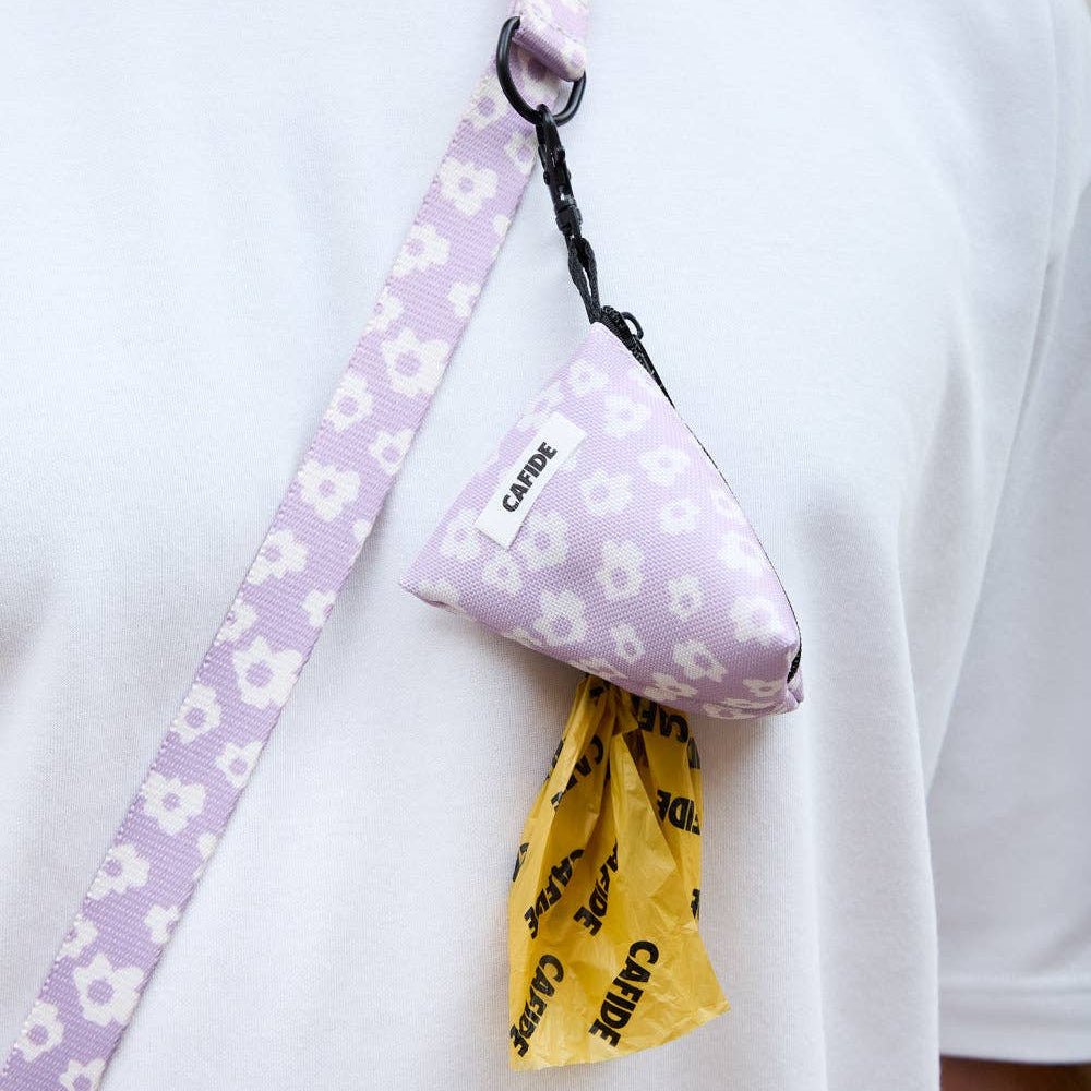 CAFIDE Juno - kierrätetty kakkapussikotelo, violetti kukka