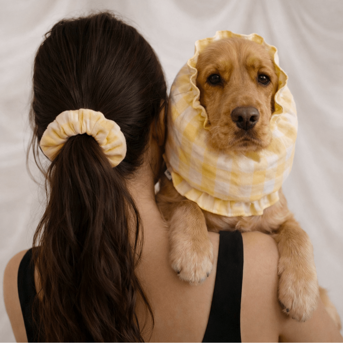 CAFIDE Noa - scrunchie, keltainen ruutu