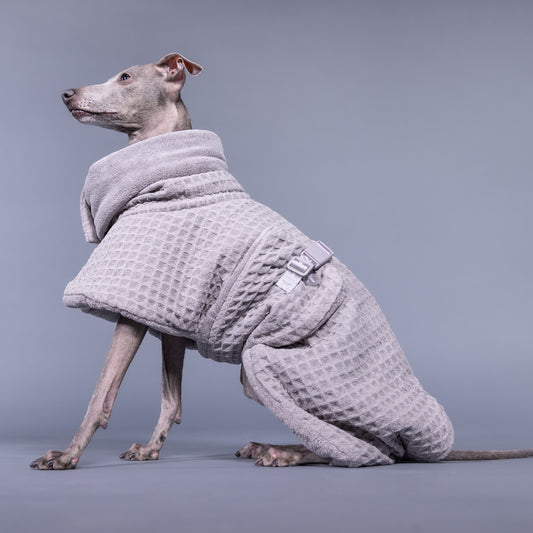 PAIKKA kylpytakki koiralle, harmaa