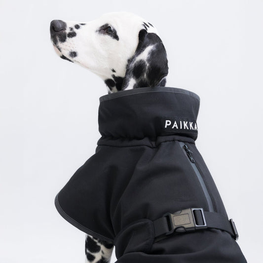 PAIKKA Palauttava softshell - takki koiralle, musta