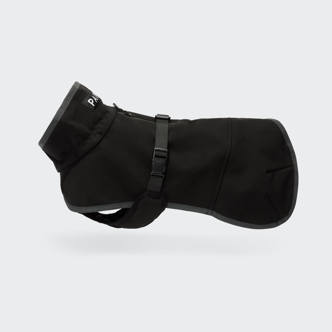 PAIKKA Palauttava softshell - takki koiralle, musta