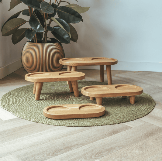 AVA bowls Puinen ruokakuppiteline