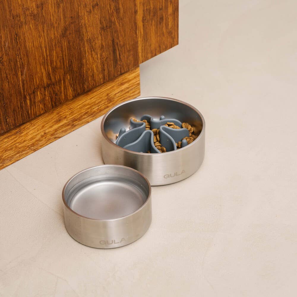 GULA DOG CARE Slow feeder koiran ruokakulhoon, harmaa