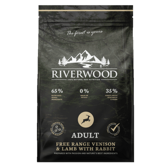 Riverwood Viljaton koiranruoka, peura, lammas & kani